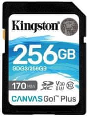 Kingston Canvas Go! Plus SD memorijska kartica, 256 GB