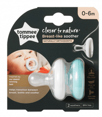 Tommee Tippee Šidítko C2N silikon Natural 2ks 0-6m