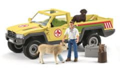Schleich 42503 spasiteljsko terensko vozilo s veterinarom