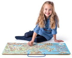Woody magnetska karta Europe, obiteljska igra, 3u1, engleski