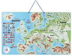 Woody magnetska karta Europe, obiteljska igra, 3u1, engleski
