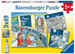 Ravensburger slagalica 050888 Astronavti, 3x49 dijelova