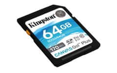 Kingston Canvas Go! Plus SD memorijska kartica, 64 GB