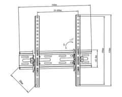 Blow nosač za TV 76-858, 81,28-139,7 cm, crna