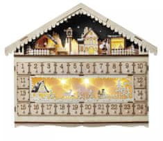 LED adventski kalendar , 50x40 cm, 2x AA, unutarnji, toplo bijela