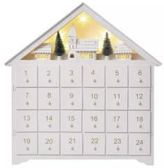 LED adventski kalendar , 33x35 cm, 2x AA, unutarnji, toplo bijela B