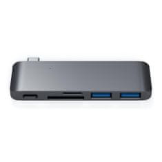 Satechi Pass-Through USB-C hub, 5 ulaza, Space Grey