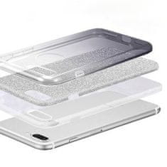 Bling maska za iPhone 12 Mini, silikonska, srebrno-siva