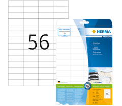 Herma Premium 5052 naljepnice, 52,5 x 21,2 mm, bijele, 25/1