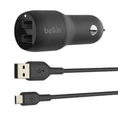 Belkin punjač za automobil, 2x USB-A, 24 W