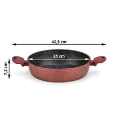 Rosmarino Lava Stone Grape tava s dvije ručke, 28 cm