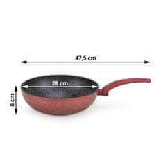 Rosmarino Lava Stone Grape wok, 28 cm + besplatna zaštita od filca