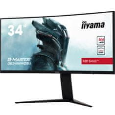 iiyama G-Master Red Eagle GB3466WQSU-B1 monitor, 86.5 cm, VA, UWQHD, zakrivljen