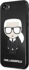 Karl Lagerfeld maskica za iPhone 7 / 8 / SE 2 (2020) Double Layer Karl Glitter, staklena, crna