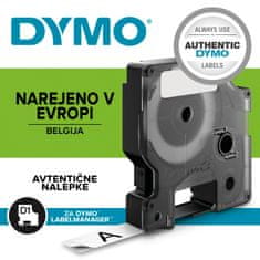 Dymo D1 45020 traka, 12 mm x 7m, bijela / prozirna