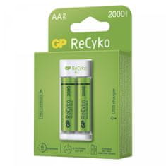 GP Punjač baterija Eco E21 + punjive baterije ReCyko 2000, 2 x AA