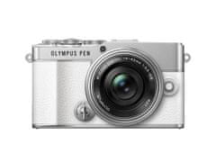 Olympus E-P7 kamera + 14-42 Pancake Zoom Kit White/Silver (V205111WE000)