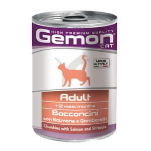  Gemon Adult hrana za mačke, s lososom i škampima 24 x415 g