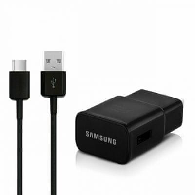 Samsungov adapter za brzo punjenje ETA-U90EB, 220 V + EP-DG950CBE 2 A podatkovni kabel, tip C, crni