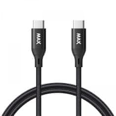 MAX kabel USB-C, 95W, 1 m, opleteni, crni (UCCC1B)