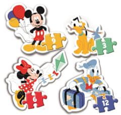 Clementoni Moja prva slagalica Mickey Mouse, 3, 6, 9, 12 dijelova