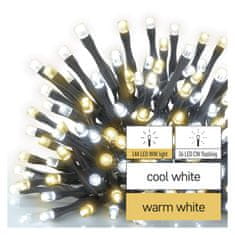 EMOS LED svjetlosni kabel, 18 m, za unutarnju i vanjsku upotrebu, toplo/hladno bijelo svjetlo, s mjeračem vremena