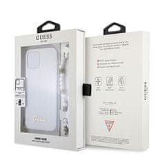 Guess Shock maskica za iPhone 12 / 12 Pro, silikonska, sa bisernom narukvicom, prozirna