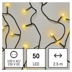 EMOS LED božićni cherry lanac, unutarnji, topla bijela, IP20, 50 LED