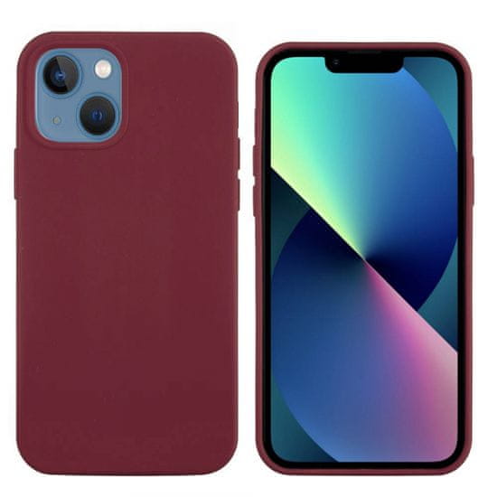 Liquid maskica za iPhone 13, silikonska, bordo crvena