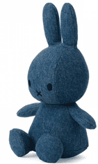 Bon Ton Toys Miffy Denim zeko mekana igračka, 23 cm, kaubojsko plava