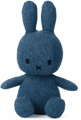 Bon Ton Toys Miffy Denim zeko mekana igračka, 23 cm, kaubojsko plava