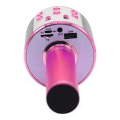 Manta MIC11-PK bežični mikrofon sa zvučnikom, Bluetooth, USB, microSD, rozi