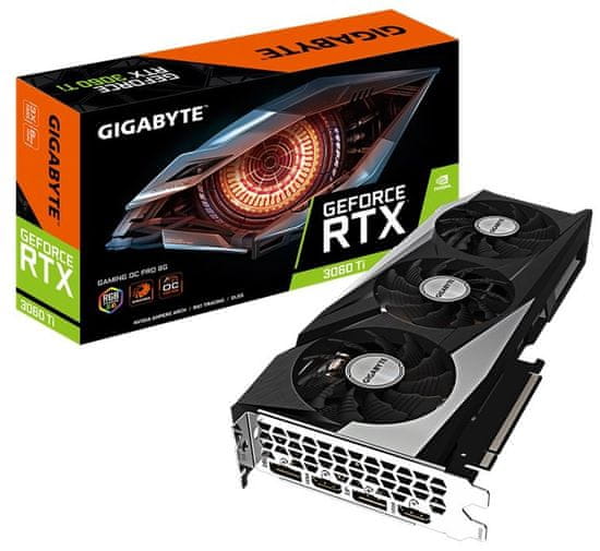 Gigabyte GeForce RTX 3060 Ti Gaming OC Pro grafička kartica, 8 GB GDDR6, LHR (rev. 3.0)