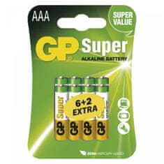 GP Alkalické baterie GP Super (AAA), 8 ks