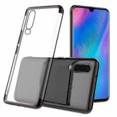 Onasi maskica za Xiaomi Redmi Note 9s / 9 Pro, silikonska, prozirna s crnim rubom