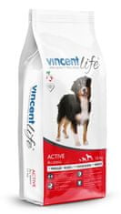 Vincent Life hrana za aktivne odrasle pse, piletina, 15 kg