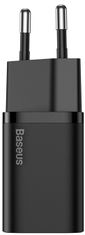 BASEUS Super-SI kućni adapter za punjenje, ​​Tip C, 30 W, crni
