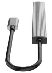 priključna stanica USB-C 4 v 1, 1x USB 3.0, 2x USB 2.0, TF, 0.15m, aluminij, siva (AH-12F-GY-BP)