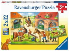 Ravensburger U štali slagalica, 2x12 dijelova