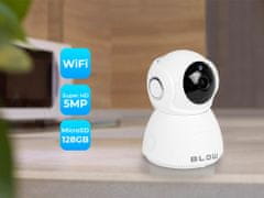 Blow H-265 IP kamera, Wi-Fi, 1080p Full HD, 5 MP, rotirajuća, noćno snimanje, bijela