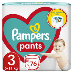 Pampers Pants hlače pelene, veličina 3, 6–11 kg, 76 komada