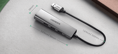 Ugreen USB 3.0 hub, 3xUSB 3.0, 1xRJ45, 1xMikro USB (60812)