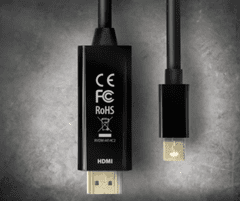 AXAGON DisplayPort 1.2 (M) na HDMI 1.4b (M) kabel, 4K/30Hz, 1,8 m, crna (RVD-HI14C2)