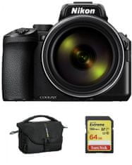 Nikon Coolpix P950, crni + SDHC 64GB + Vanguard torba