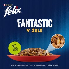 Felix hrana za mačke Fantastic piletina, govedina, zec, janjetina u želeu, 96 x 85 g