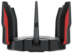 TP-Link Archer GX90 AX6600 bežični usmjerivač, Tri Band Gigabit, Wi-Fi 6, crno/crveni