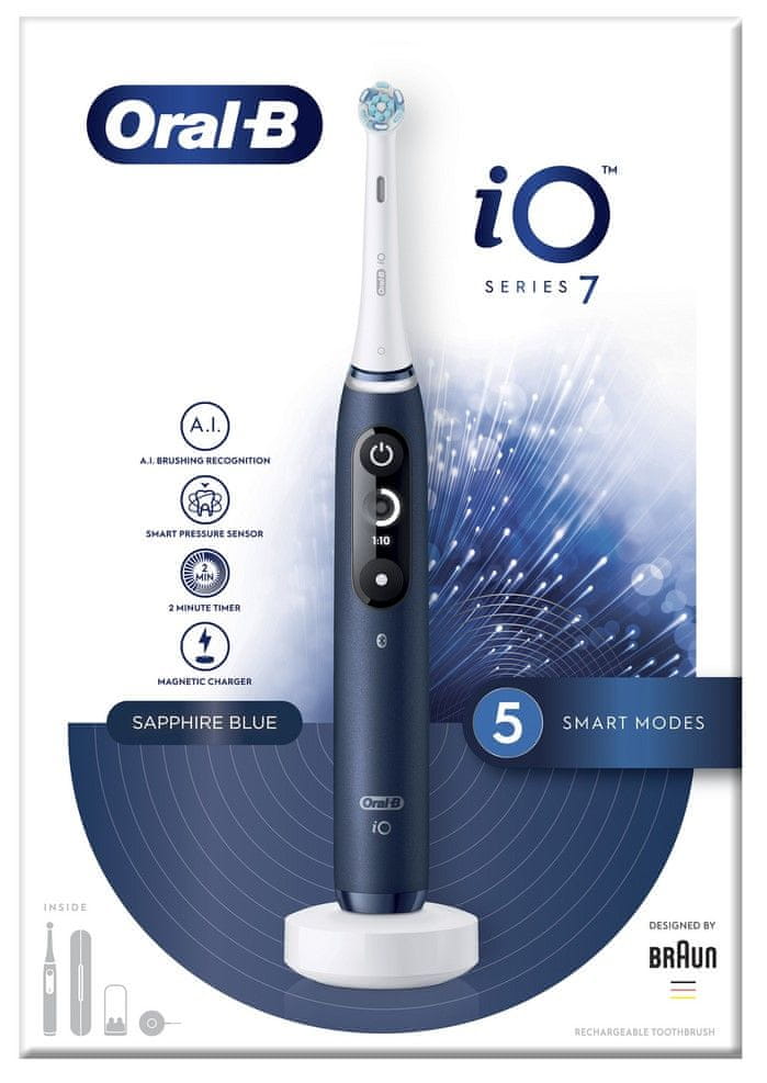 Oral-B iO Series 7 Electric Toothbrush, Sapphire Blue