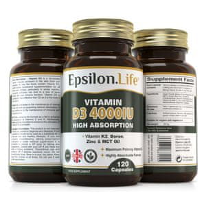 Epsilon Life Vitamin D3 4000 IU kapsule