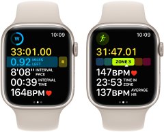 Apple Watch Series 8 pametni sat, 45 mm, aluminj, Starlight (MNP23BS/A)