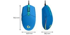 Logitech G102 LightSync gaming miš, plavi